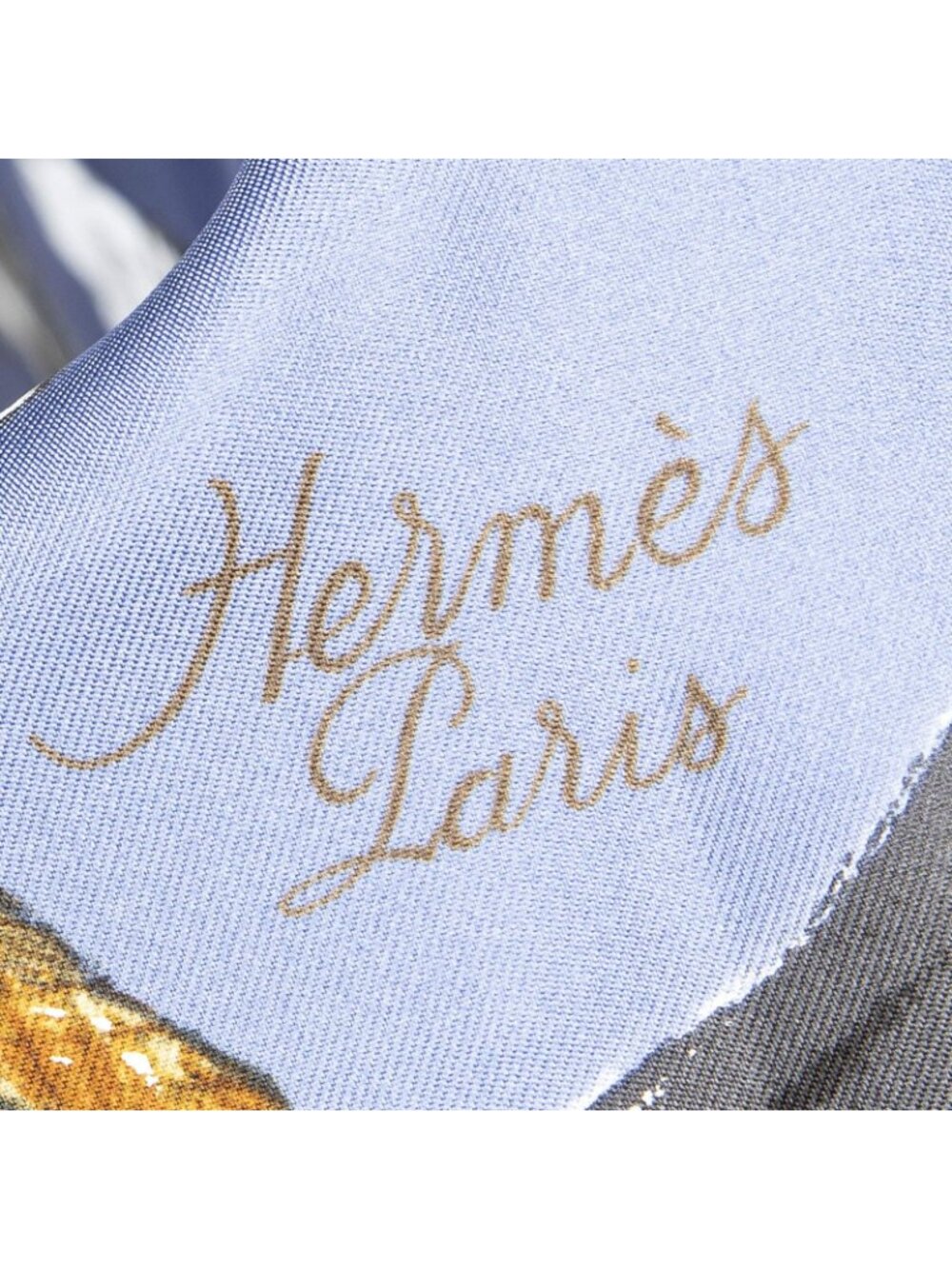Hermes Scarf Blue - Picture 4 of 5